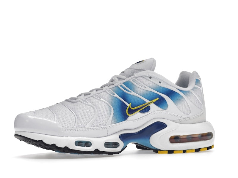 Nike Air Max Plus Spray Paint Swoosh White Blue - White/Blue/Yellow - DX8962-100 - 17