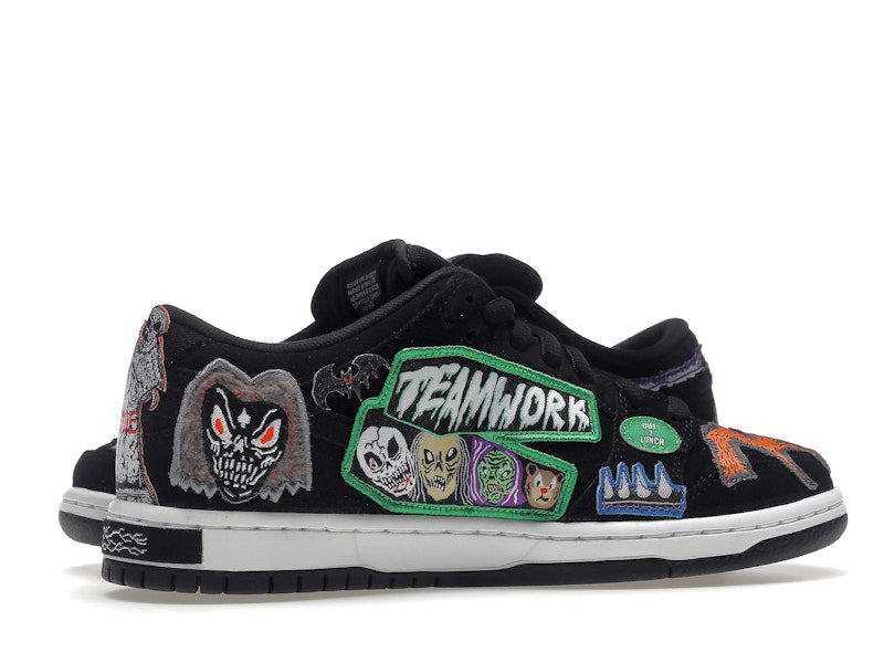 Nike Dunk Sb Low Pro Qs Neckface - Black/White-Multi Color - DQ4488-001 - 17