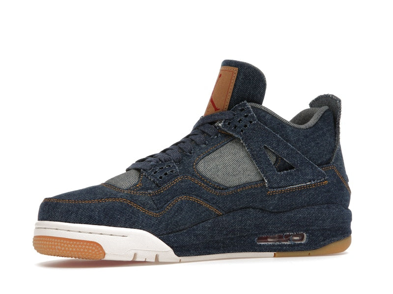 Air Jordan 4 Retro Levis Denim - Denim/Denim-Sail-Game Red - AO2571-401 - 17