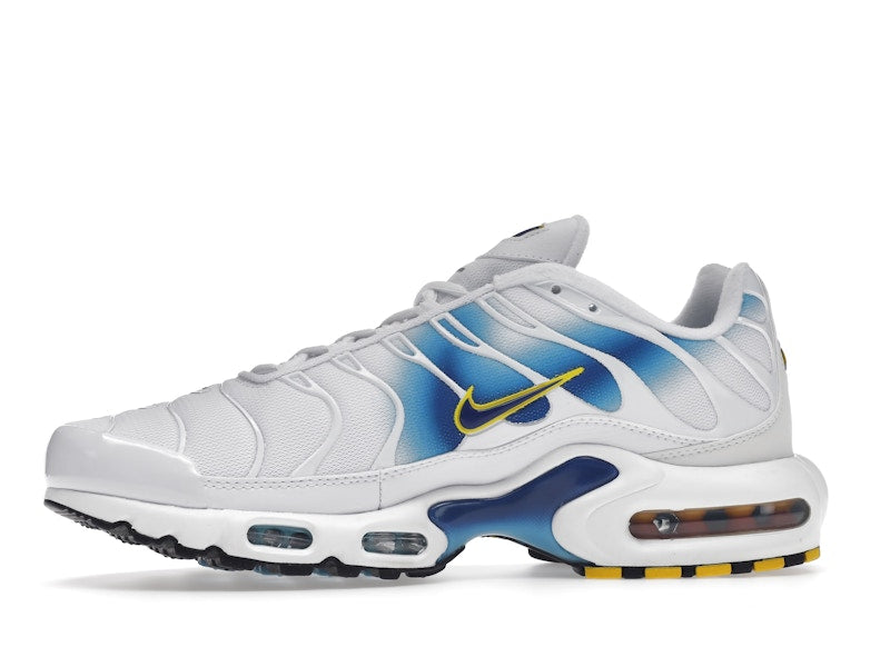 Nike Air Max Plus Spray Paint Swoosh White Blue - White/Blue/Yellow - DX8962-100 - 18