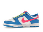 Nike Dunk Low Photo Blue White Light Lemon Twist Hyper Pink (GS), vista a 360 gradi 18 di 36