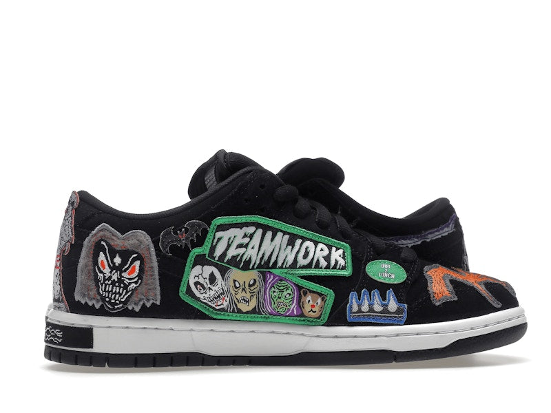 Nike Dunk Sb Low Pro Qs Neckface - Black/White-Multi Color - DQ4488-001 - 18