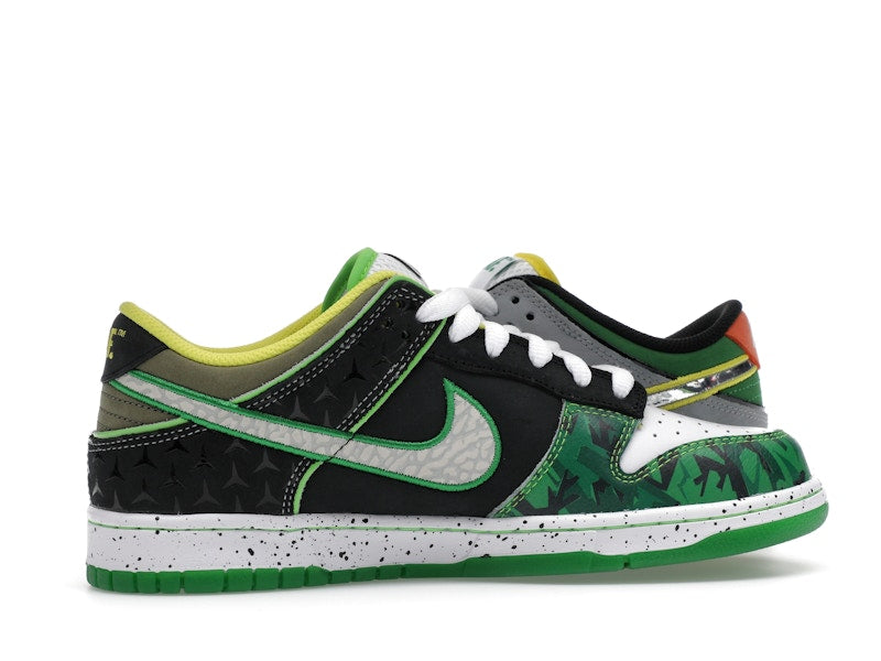 Nike Dunk Low What The Duck Away University Of Oregon Pe - White/Black/Metallic Silver/Apple Green - HV1454-100 - 18
