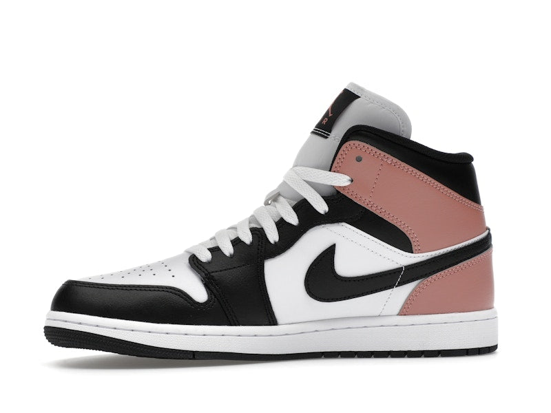 Air Jordan 1 Mid White Rust Pink Black