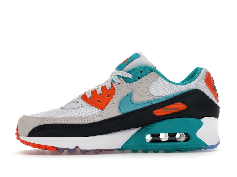 Nike Air Max 90 Miami Dolphins - White/Turbo Green/Pitch Blue - II7590-100 - 18