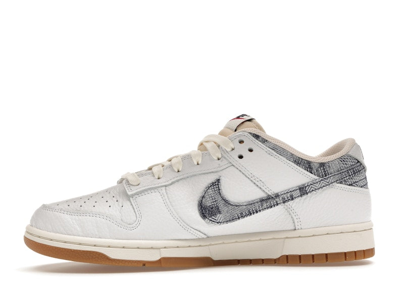 Nike Dunk Low Washed Denim White Midnight Navy - White/Midnight Navy-Gym Red-Sail - FN6881-100 - 18