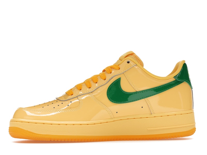Nike Air Force 1 Low Patent Leather Topaz Gold Pine Green