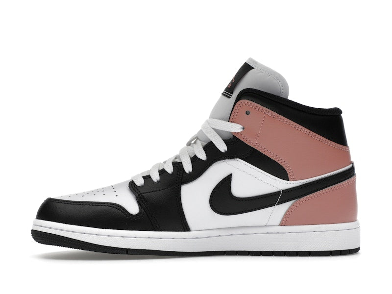 Air Jordan 1 Mid White Rust Pink Black