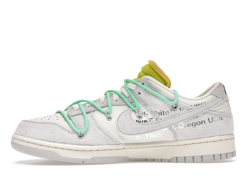 Nike Dunk Low Off White Lot 14 - Sail/Neutral Grey-Electro Green - DJ0950-106 - 19