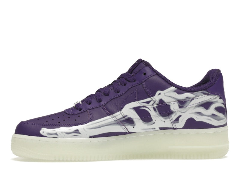 Nike Air Force 1 Low 07 Qs Purple Skeleton Halloween 2021 - Court Purple/Court Purple-White - CU8067-500 - 19