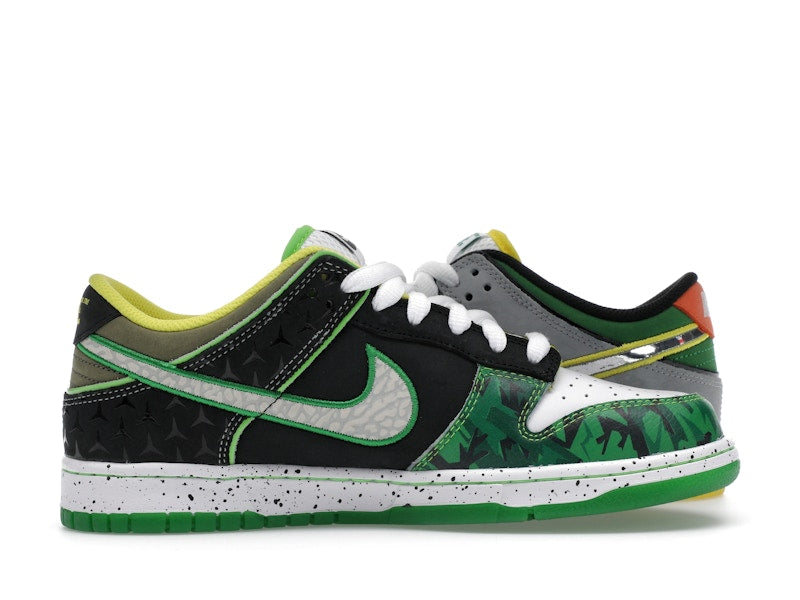Nike Dunk Low What The Duck Away University Of Oregon Pe - White/Black/Metallic Silver/Apple Green - HV1454-100 - 19