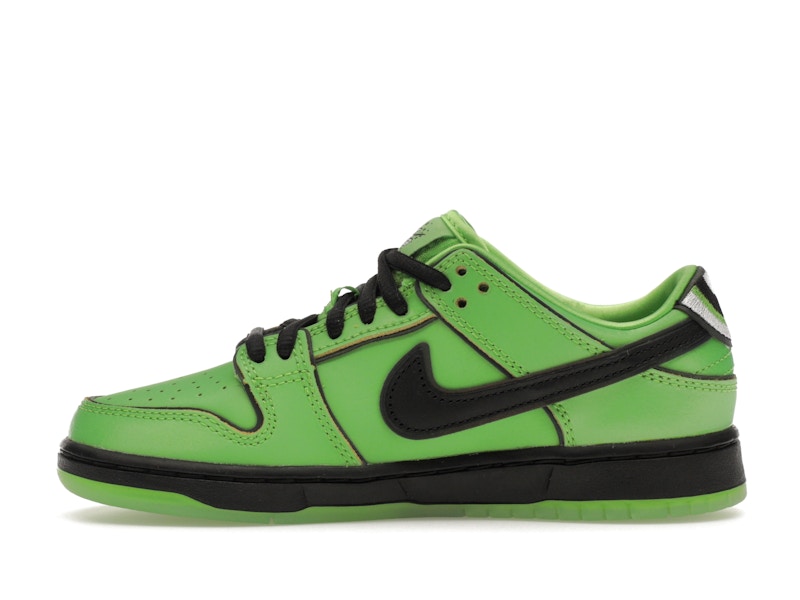 Nike Sb Dunk Low The Powerpuff Girls Buttercup (PS) - Mean Green/Black/Lotus Pink - FZ8832-300 - 19