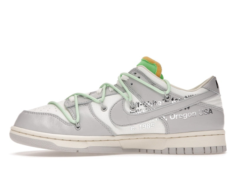 Nike Dunk Low Off White Lot 7 - Sail/Neutral Grey-Vapor Green - DM1602-108 - 19