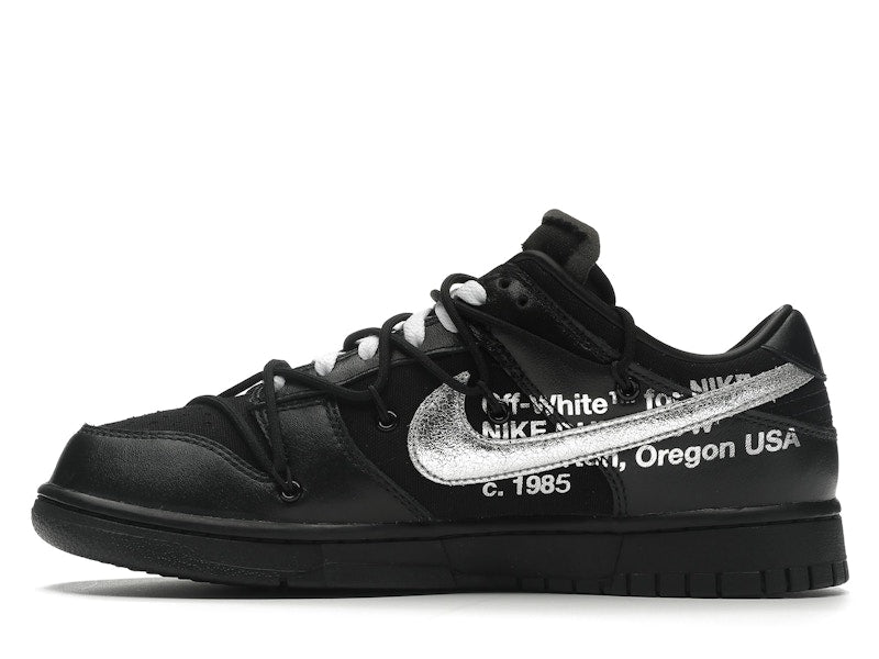 Nike Dunk Low Off White Lot 50 - Black/Metallic Silver-Black - DM1602-001 - 19