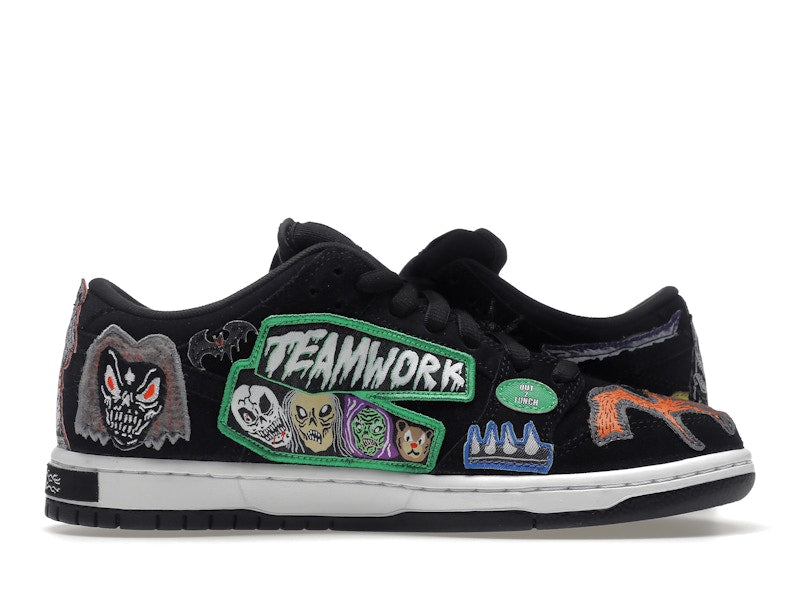 Nike Dunk Sb Low Pro Qs Neckface - Black/White-Multi Color - DQ4488-001 - 19