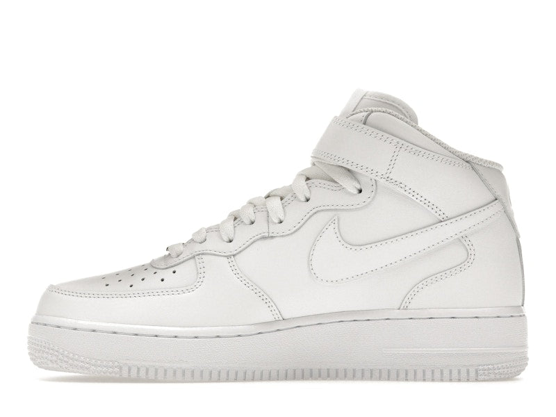 Nike Air Force 1 Mid Triple White (W) - White/White-White - DD9625-100/366731-100 - 19
