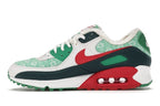 Nike Air Max 90 Christmas Sweater 2020 - White/University Red-Dark Atomic Teal-Lucky Green - DC1607-100 - 19