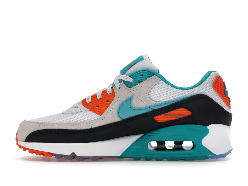 Nike Air Max 90 Miami Dolphins - White/Turbo Green/Pitch Blue - II7590-100 - 19