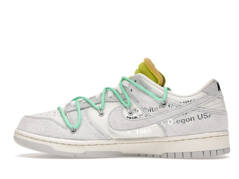 Nike Dunk Low Off White Lot 14 - Sail/Neutral Grey-Electro Green - DJ0950-106 - 20