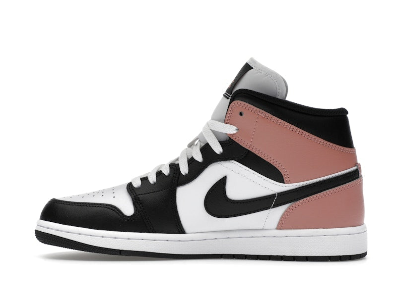Air Jordan 1 Mid White Rust Pink Black