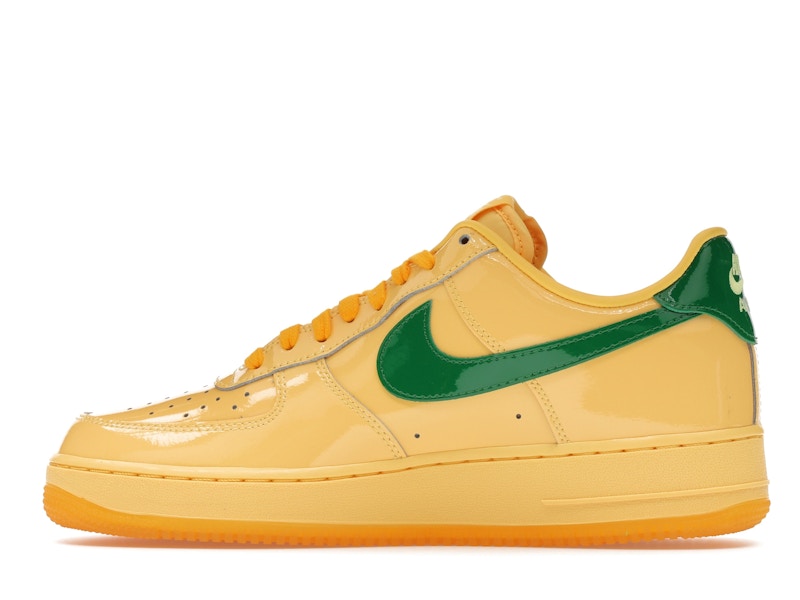 Nike Air Force 1 Low Patent Leather Topaz Gold Pine Green