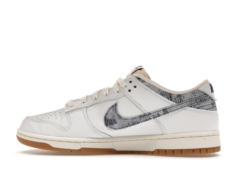 Nike Dunk Low Washed Denim White Midnight Navy - White/Midnight Navy-Gym Red-Sail - FN6881-100 - 20
