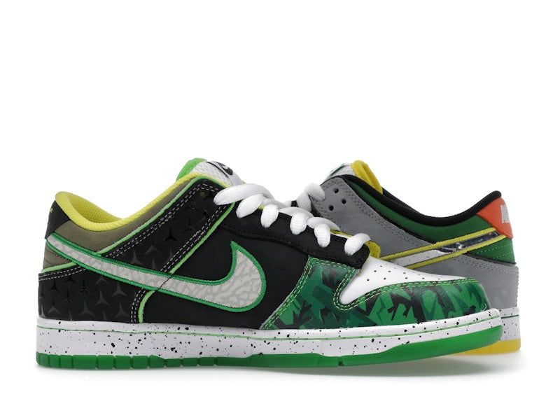 Nike Dunk Low What The Duck Away University Of Oregon Pe - White/Black/Metallic Silver/Apple Green - HV1454-100 - 20