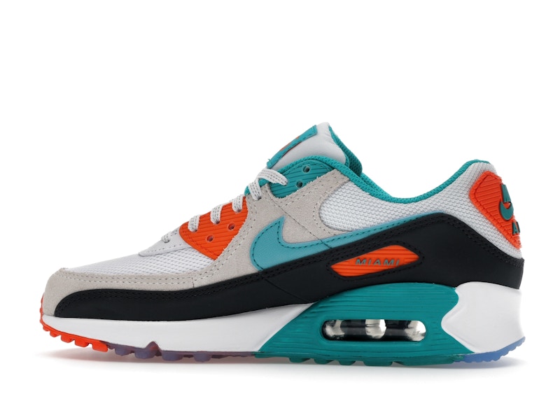 Nike Air Max 90 Miami Dolphins - White/Turbo Green/Pitch Blue - II7590-100 - 20