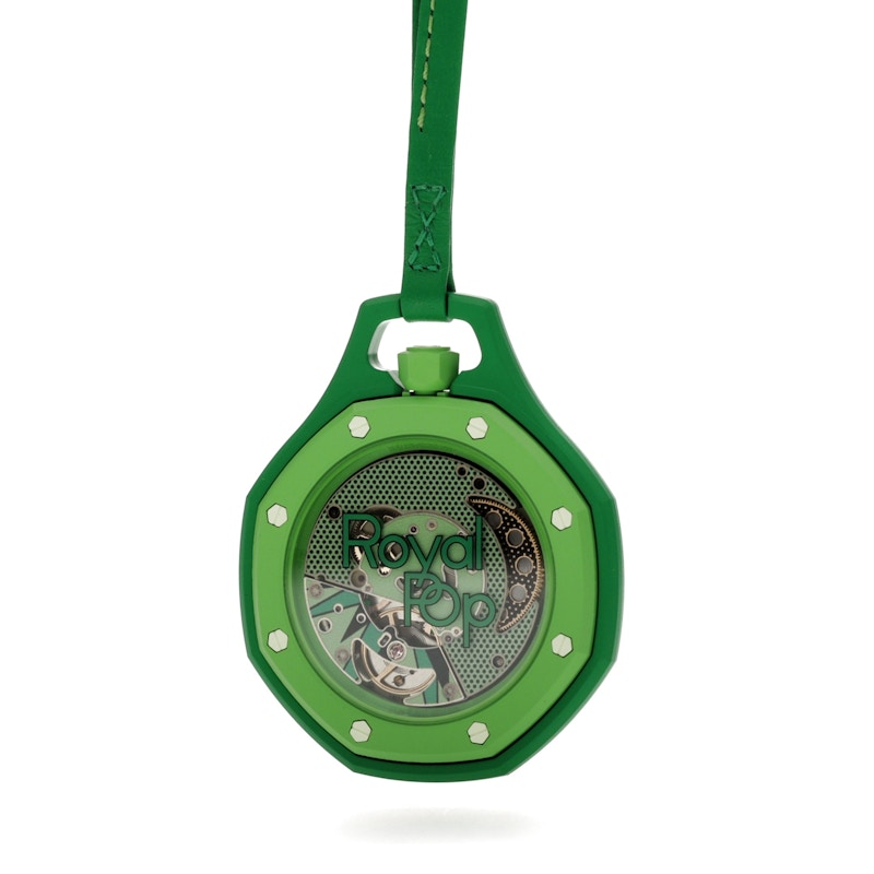 Swatch x Audemars Piguet AP Bioceramic Royal Pop Green Eight SSX03G100N, vista a 360 gradi 21 di 36