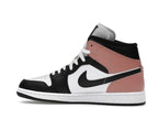 Air Jordan 1 Mid White Rust Pink Black