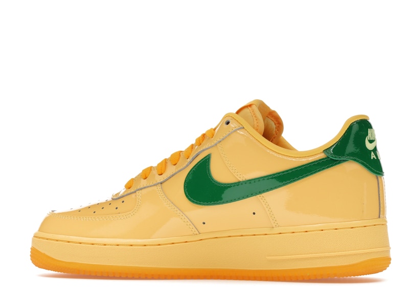 Nike Air Force 1 Low Patent Leather Topaz Gold Pine Green