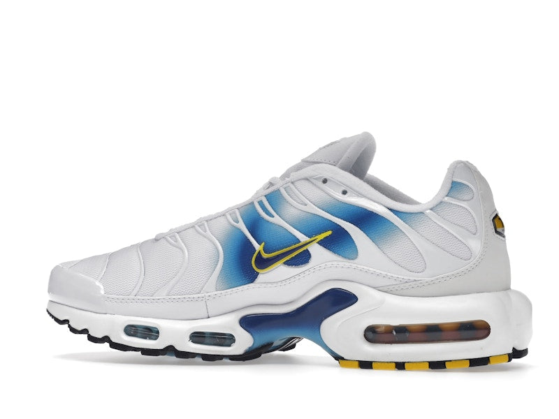 Nike Air Max Plus Spray Paint Swoosh White Blue - White/Blue/Yellow - DX8962-100 - 21