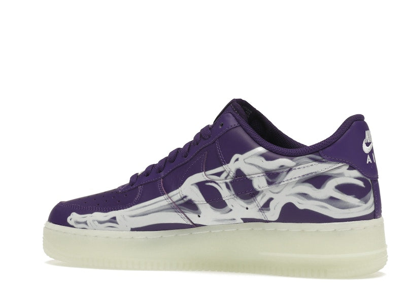 Nike Air Force 1 Low 07 Qs Purple Skeleton Halloween 2021 - Court Purple/Court Purple-White - CU8067-500 - 22