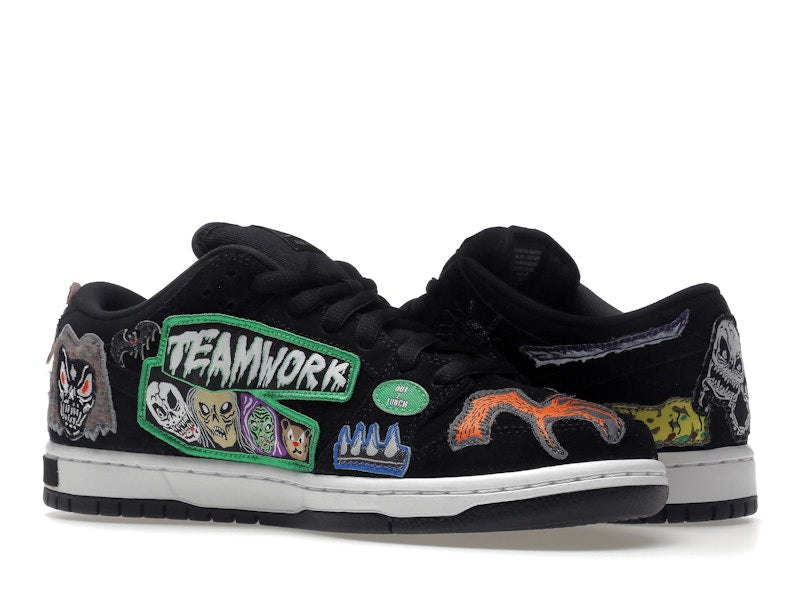 Nike Dunk Sb Low Pro Qs Neckface - Black/White-Multi Color - DQ4488-001 - 22
