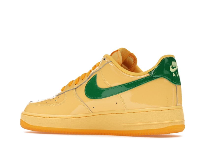 Nike Air Force 1 Low Patent Leather Topaz Gold Pine Green