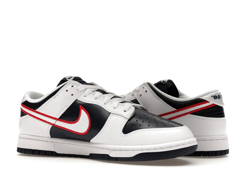 Nike Dunk Low Houston Comets Four Peat Womens - White/Obsidian/Wolf Grey/University Red - DZ2780-100 - 22