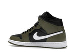 Air Jordan 1 Mid Black White Olive