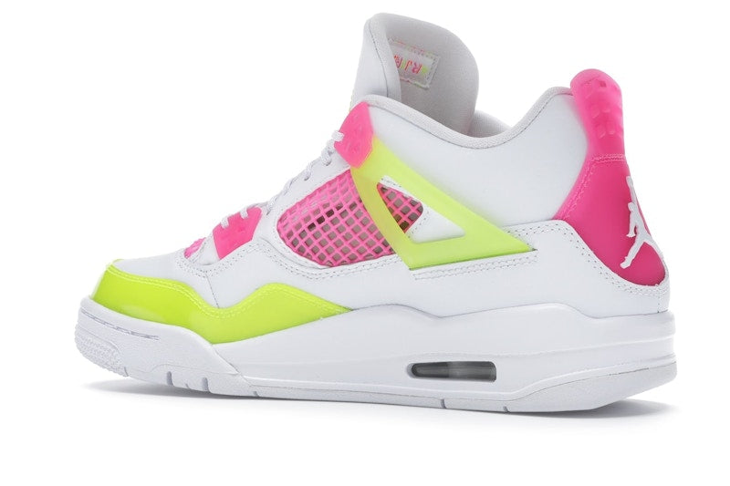 Air Jordan 4 Retro White Lemon Pink (GS) - White/Lemon Venom-Pink Blast - CV7808-100 - 22