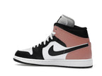 Air Jordan 1 Mid White Rust Pink Black
