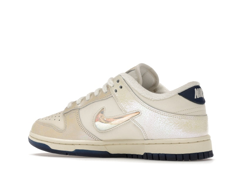 Nike Dunk Low Metallic Jewel Swoosh Sail Womens - Sail/Sail-Black - IM6571-027 - 22