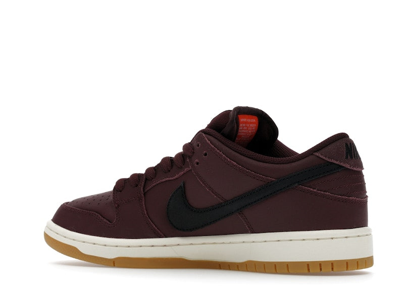 Nike Sb Dunk Low Pro Burgundy Crush - Burgundy Crush/Black/Mystic Dates/Sail/Gum Light Brown/Safety Orange - IO2304-600 - 22