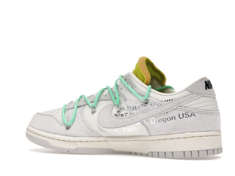 Nike Dunk Low Off White Lot 14 - Sail/Neutral Grey-Electro Green - DJ0950-106 - 22