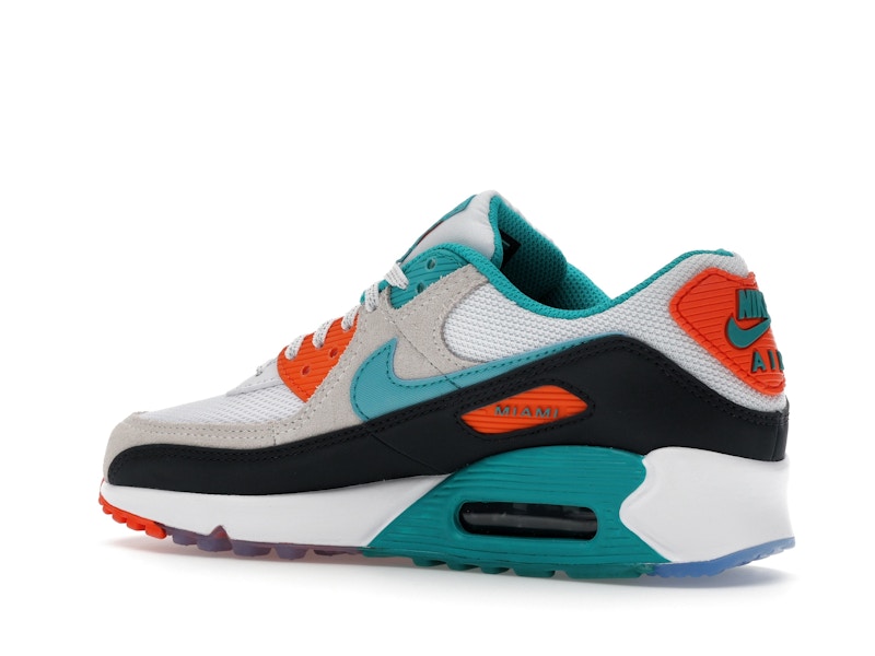 Nike Air Max 90 Miami Dolphins - White/Turbo Green/Pitch Blue - II7590-100 - 22