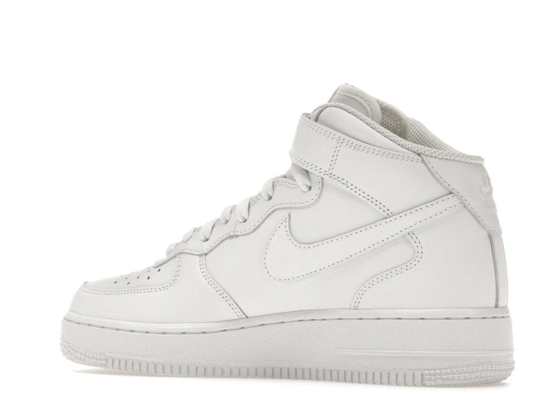 Nike Air Force 1 Mid Triple White (W) - White/White-White - DD9625-100/366731-100 - 22