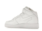 Nike Air Force 1 Mid Triple White (W) - White/White-White - DD9625-100/366731-100 - 22