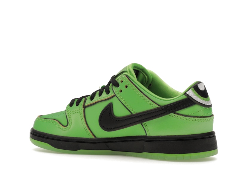 Nike Sb Dunk Low The Powerpuff Girls Buttercup (PS) - Mean Green/Black/Lotus Pink - FZ8832-300 - 22