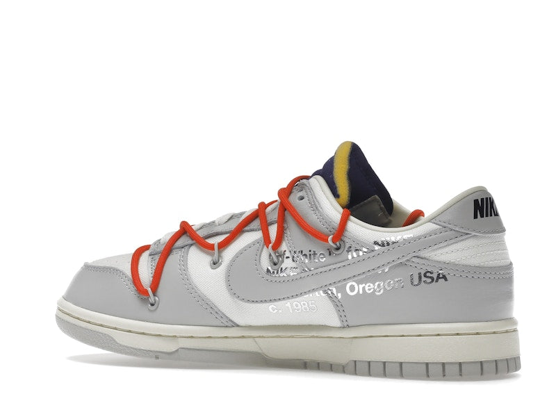 Nike Dunk Low Off White Lot 23 - Sail/Neutral Grey-Habanero Red - DM1602-126 - 22