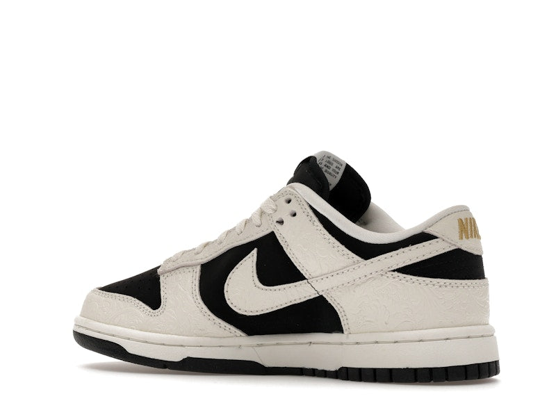 Nike Dunk Low Embossed Black Sail Womens - Black/Sail/Metallic Gold/Sail - IF3944-001 - 22