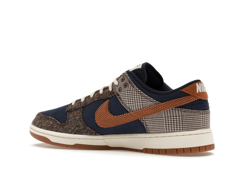 Nike Dunk Low Tweed Midnight Navy Corduroy - Midnight Navy/Ale Brown/Pale Ivory - FQ8746-410 - 22
