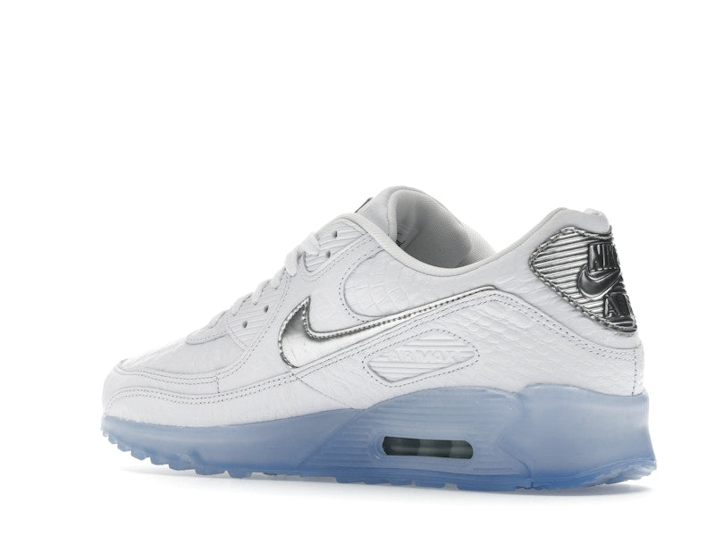Nike Air Max 90 Terrascape White Croc Blue Tint - White/Blue Tint/Pure Platinum/Chrome - IU3638-100 - 23